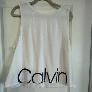 Calvin Klein workout tank top in white. Size XL.